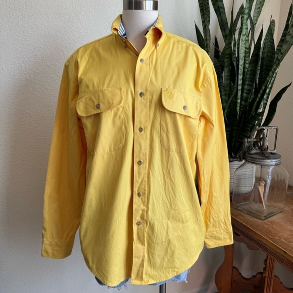 Vintage‎ George Strait Wrangler Cowboy Cut Yellow Shirt western festival concert